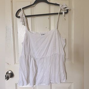 Old Navy white peplum tank